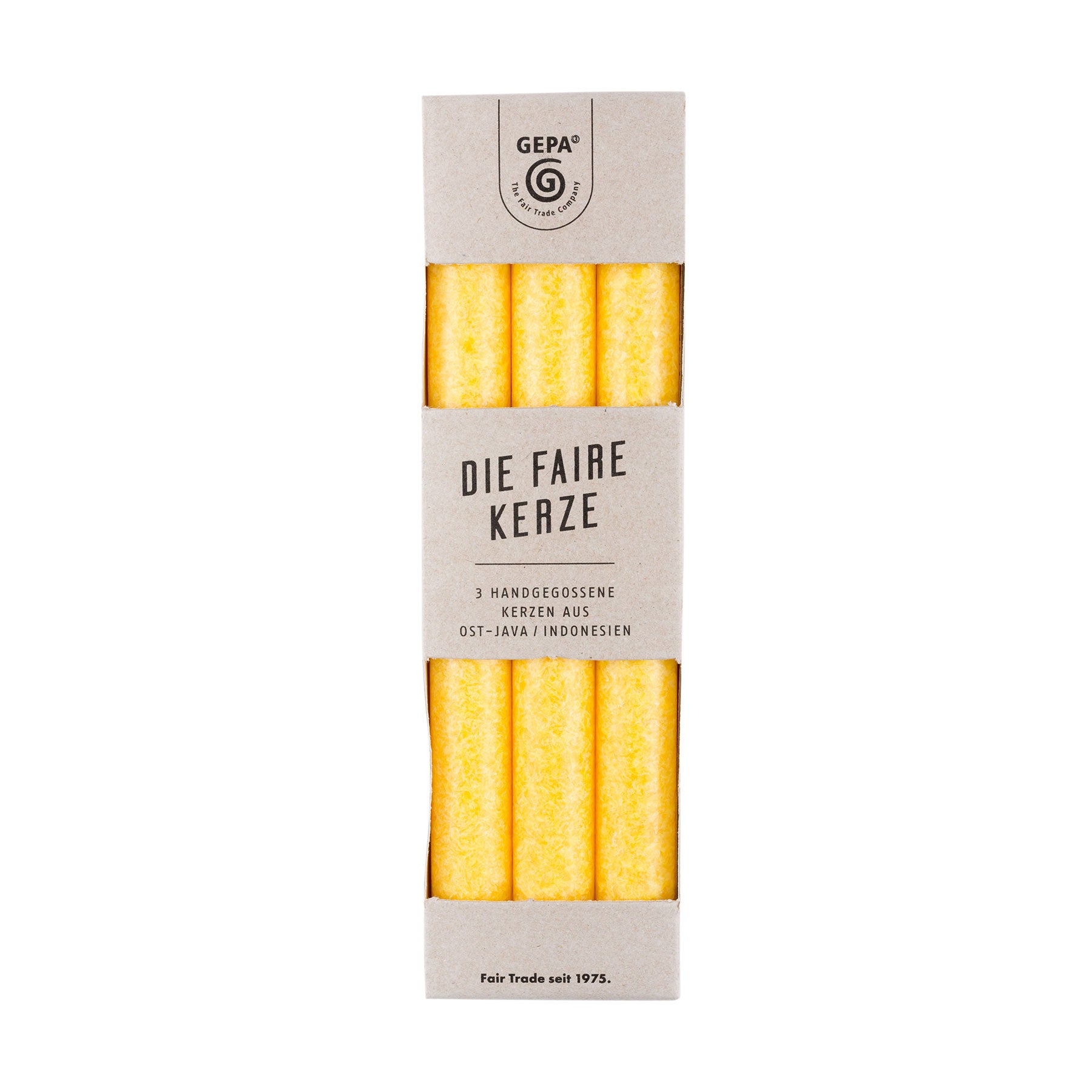 TAFELKERZE 3ER SET ZITRONE