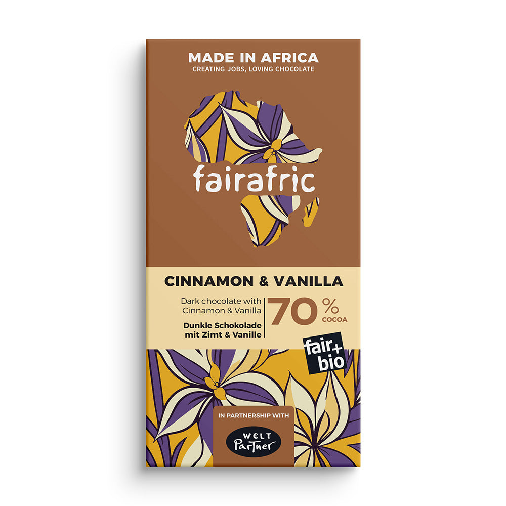 FAIRAFRIC ZIMT & VANILLE ZARTBITTER 70%